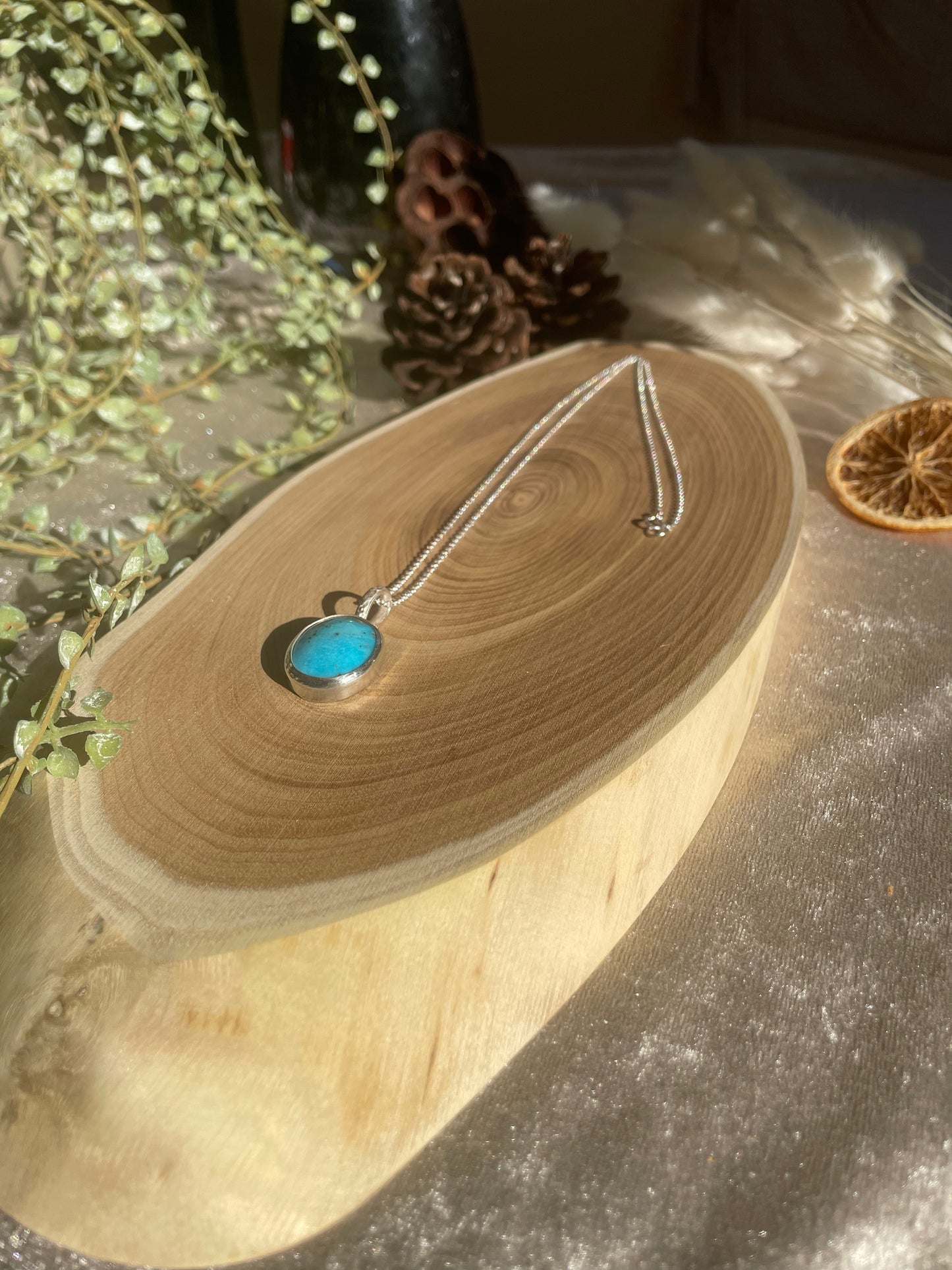 Oval Shape Turquoise Necklace